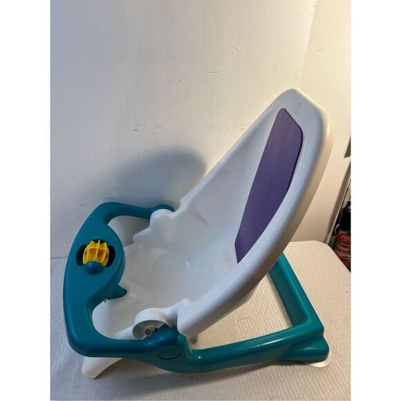 The First Years Reclining Baby Bath Vintage White Purple Green - Picture 2 of 8